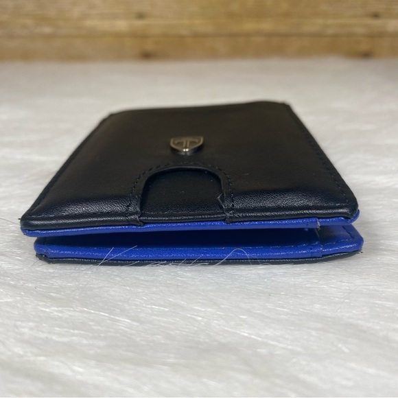 Mens Travando Slim Wallet with Money Clip Black And Blue - Picture 7 of 11